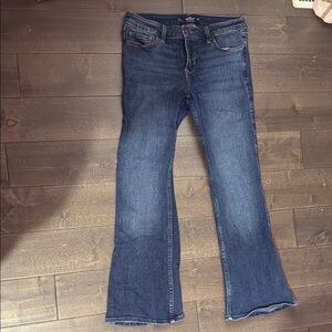 Hollister Flare Blue Jeans with Wide Leg Design